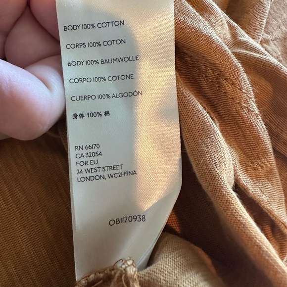 Anthropologie Tan Button-Up Women's Top - Picture 6 of 6